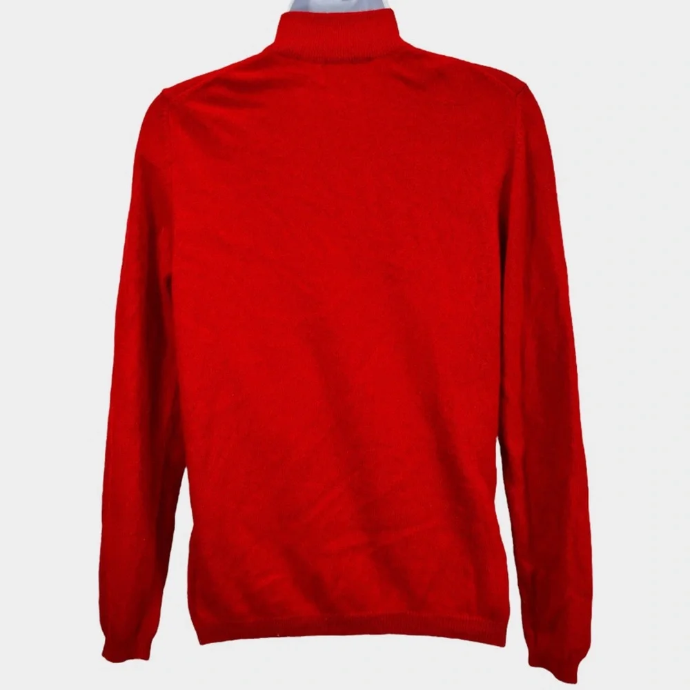 Charter Club 100% Cashmere Red Turtleneck Pullover Sweater Women ‎ Petite Medium